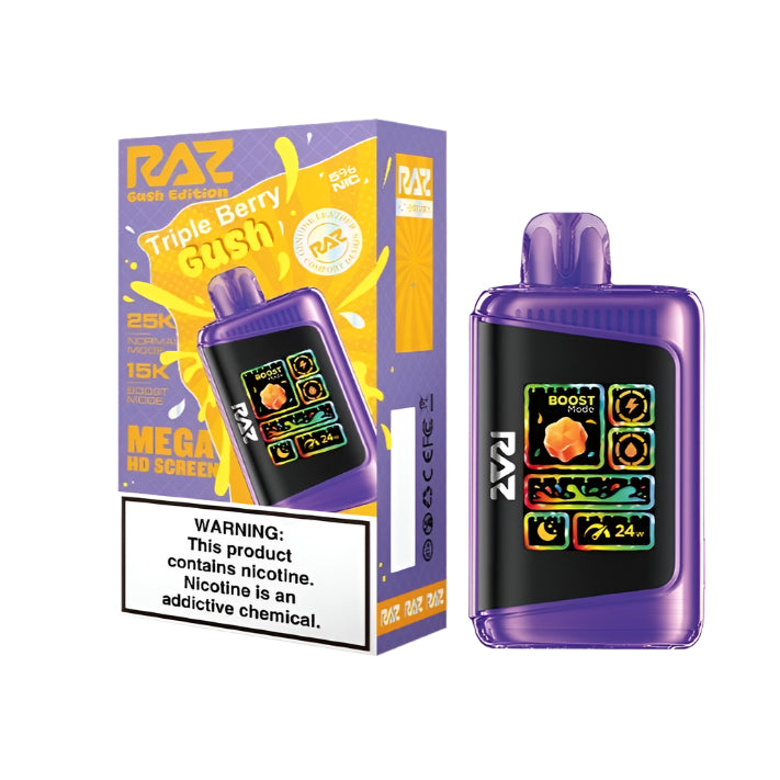 Triple Berry Gush Raz LTX 25K (Gush Edition) Disposable Vape Packaging