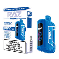 Blue Raz Cotton Cloudz Raz TN9000 disposable vape packaging