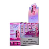 Vicky Raz TN9000 disposable vape packaging