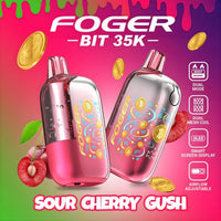 Foger Bit 35K Sour Cherry Gush Disposable Vape - Black Coral