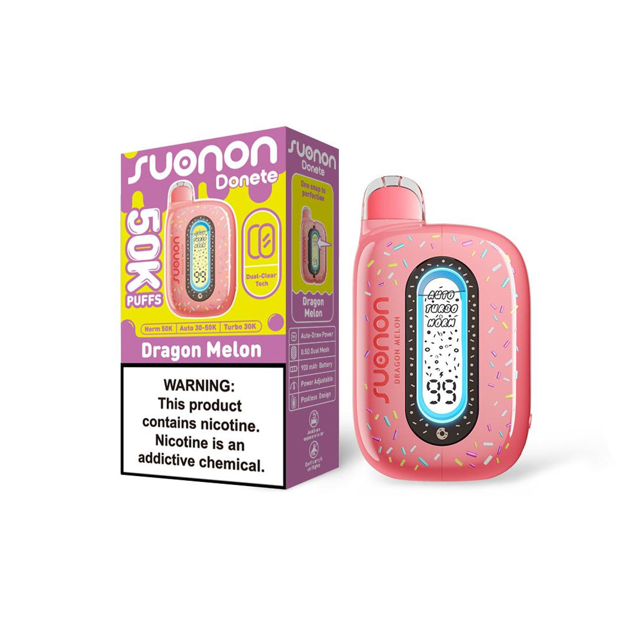 Dragon Melon Suonon Donete 50K Disposable Vape Packaging 