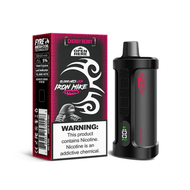 Cherry Berry Tyson 2.0 Iron Mike disposable vape packaging 