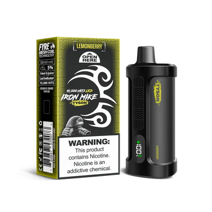 Lemon Berry Tyson 2.0 Iron Mike disposable vape packaging
