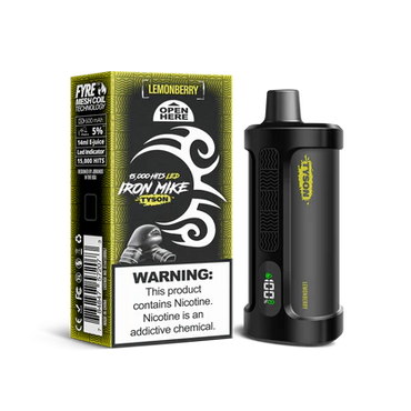 Lemon Berry Tyson 2.0 Iron Mike disposable vape packaging