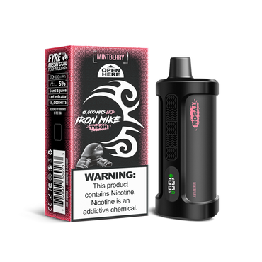 Mintberry Tyson 2.0 Iron Mike disposable vape packaging 