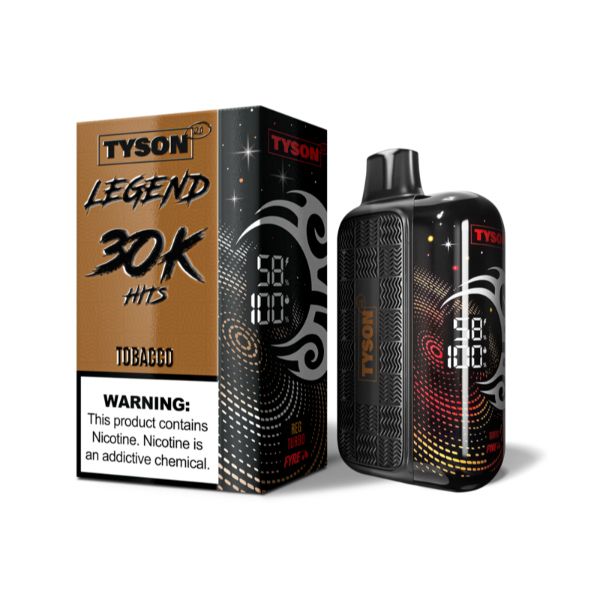 Tobacco Tyson 2.0 Legend 30K disposable vape packaging 