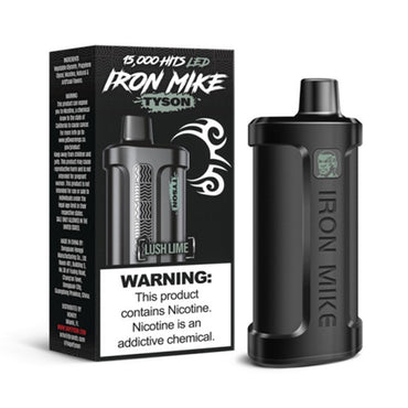 Lush Lime Tyson 2.0 Iron Mike disposable vape packaging