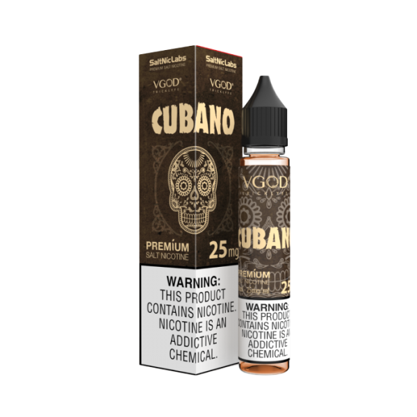 Cubano VGOD SaltNic Labs 25mg E-Liquid packaging