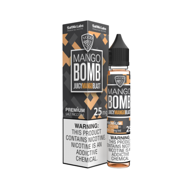 Mango Bomb VGOD SaltNic Labs 25mg E-Liquid packaging