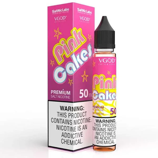 Pink Cakes VGOD SaltNic Labs 50mg E-Liquid packaging