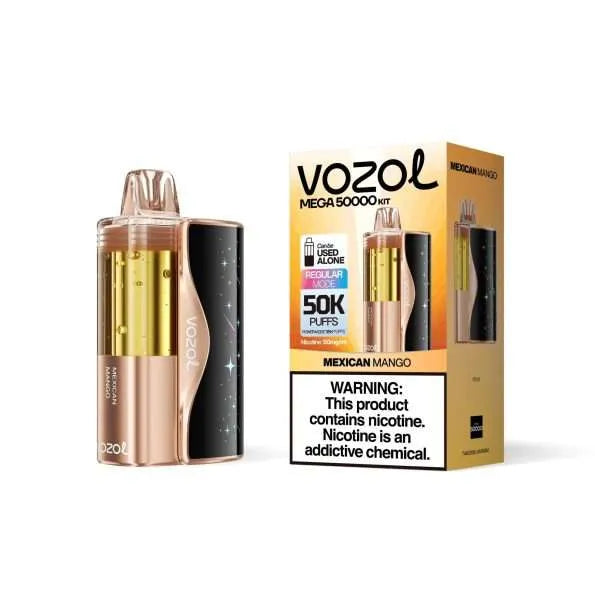 Mexican Mango Vozol Mega 50K disposable vape packaging