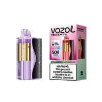 Strawberry Watermelon Vozol Mega 50K disposable vape packaging