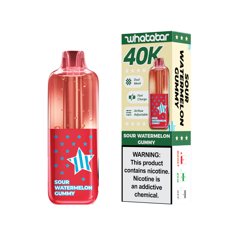 Sour Watermelon Gummy Disposable Vape - Whatabar Linko 40K 